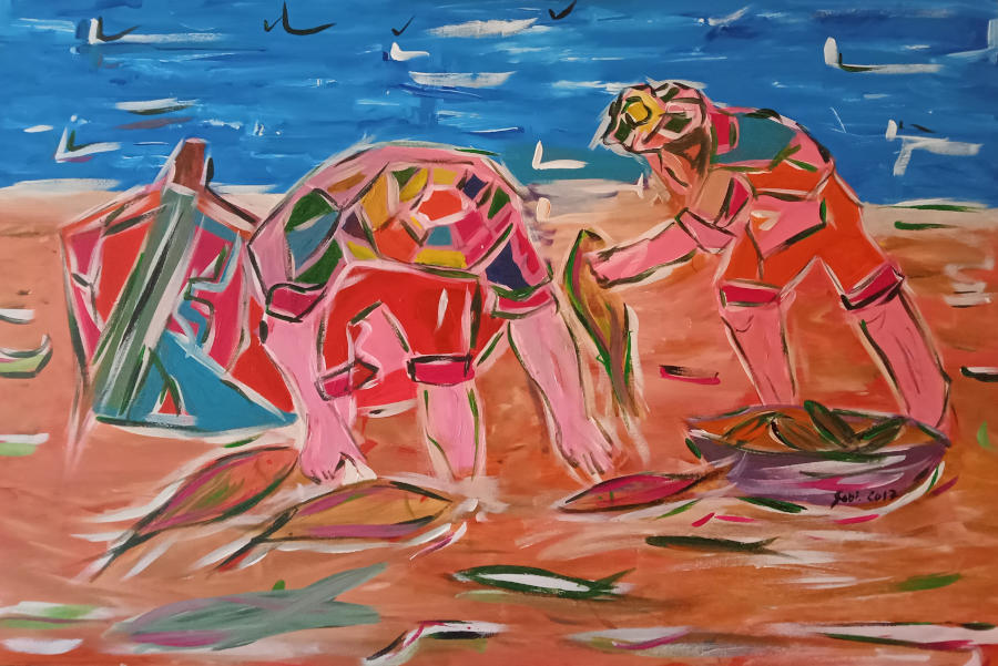 gabiart obra de arte Pescadores